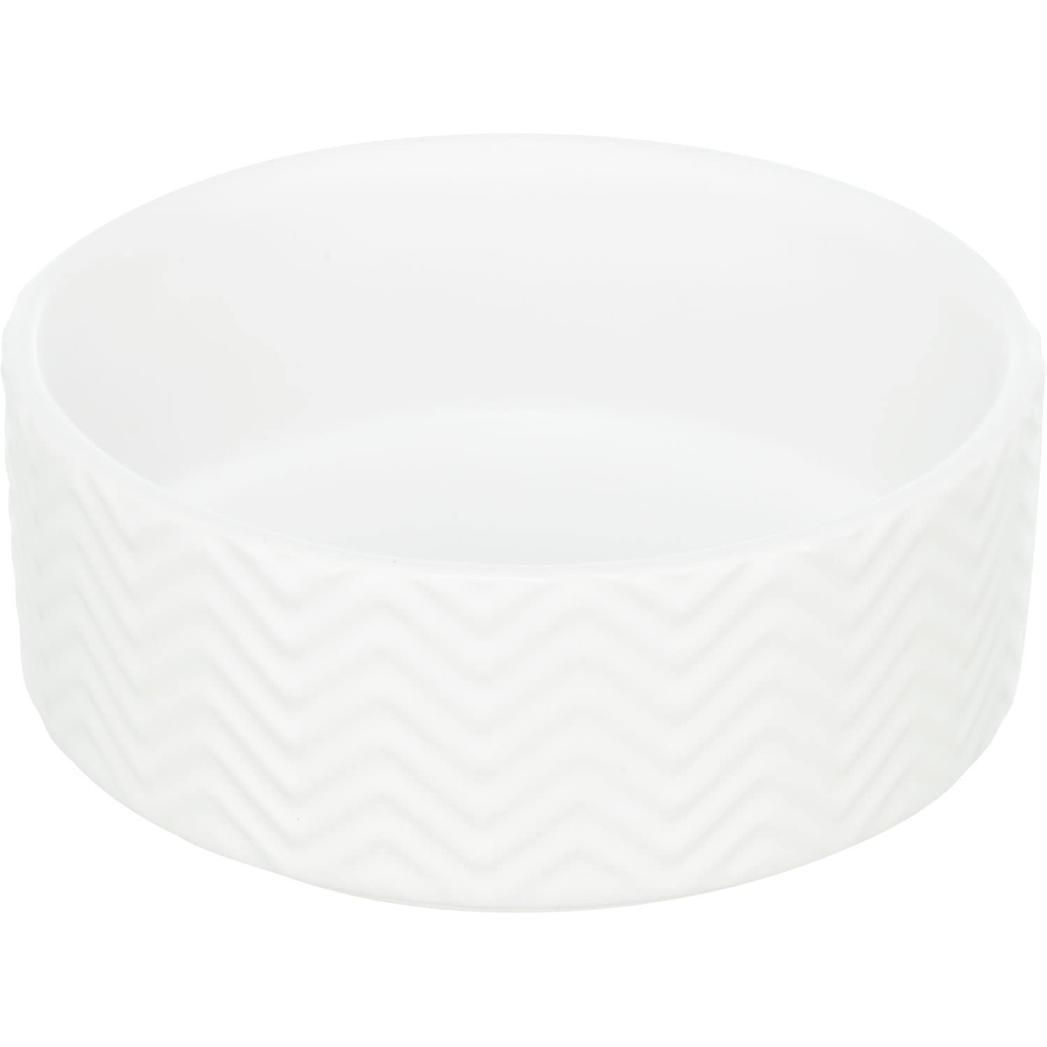 Trixie Ceramic Dog Feeder, 0.4L, White, 13cm Diameter