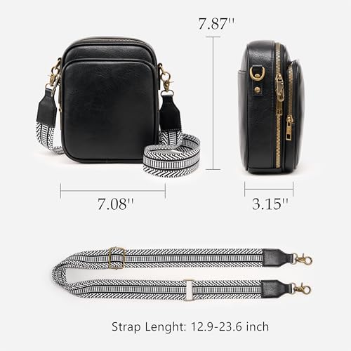 Image of Small Crossbody Bag for Women with Card Slots Vegan Leather Messenger Bag Men Wallet, Cross Body Anti-theft Shoulder Purse