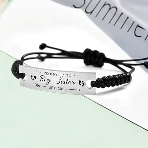 SOUSYOKYO Sister Gifts Bracelet, Pregnancy Announcement Jewelry4