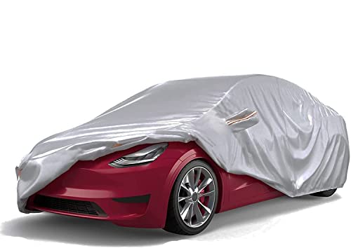 Big Ant - Funda para coche, 100% impermeable, para Tesla Model 3, cubierta completa para coche, cubierta antipolvo, lluvia, rayos UV, resistente a arañazos, apta para Tesla Model 3 Cover