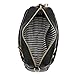 FashionPuzzle Triple Zip Small Crossbody Bag (Black)