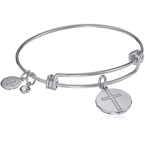 Halos & Glories, Cross Shiny Silver Bangle Bracelet Cover