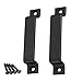Poignée de Poignée de Porte de Grange,2pcs poignées de porte de grange pour porte en bois, pour portail/abris de jardin, Cuisine Armoire Porte Poignées Placard Tiroir Chambre Meubles noir