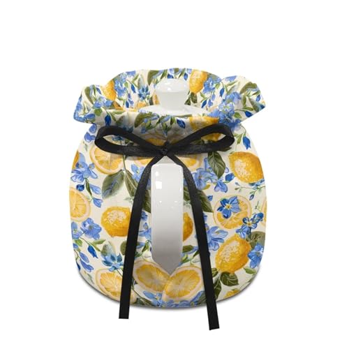 Image of Lemon Tea Cosy for Teapots, Washable Heat Preservation Tea Cosy Kettle Cover for Table Hotel Tea Party, Both Sides Can Be Used Christmas Decor