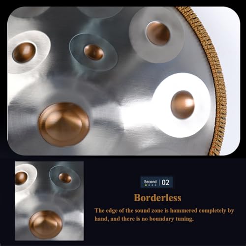 Handpan ORANGES D Minor 9 Notas Acero 22 Pulgadas miniatura 3