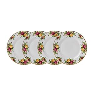 Royal Albert Old Country Roses Set of 4 Salad Plates, 8″, Multi