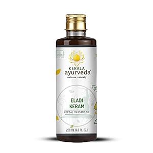 Kerala Ayurveda Eladi Keram | Ayurvedic Massage Oil for Body & Scalp | Daily Skin Nourishing Oil | Skin Rejuvenating Serum – 6.76 Fl Oz