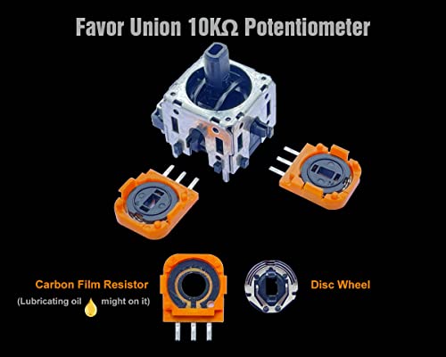 Image of ElecGear 8X FU 10K Trimmer Potentiometer Replacement for PS4, PS3, Switch Pro Wireless Controllers, Trim Pot Resistor Thumbstick Module 3pin Sensor for Favor Union Analog Joystick