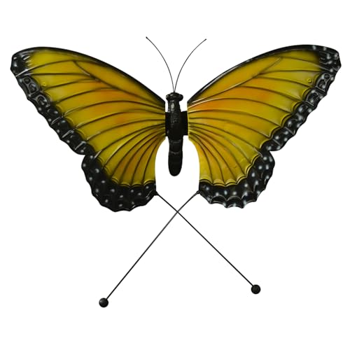 Red Carpet Studios Garden Stake Yard Art Metal and Glass Balance Rocker with Heavy Duty Stake, 67 Inches Tall, Butterfly by Red Carpet Studios - Image 2