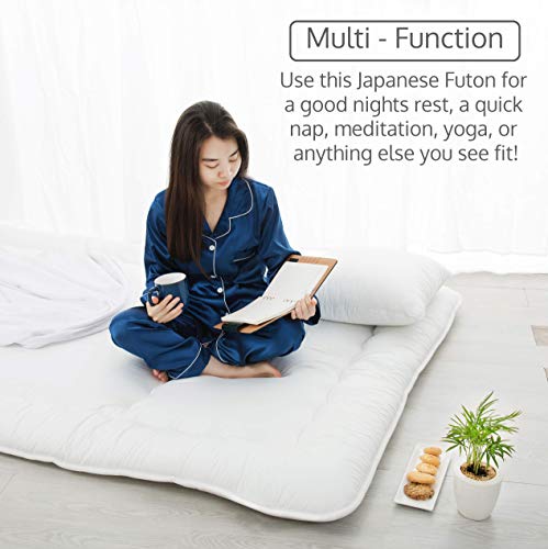 Luxton Home Japanese Shiki Futon Foldable Mattress for Sleep & Travel - Full Long