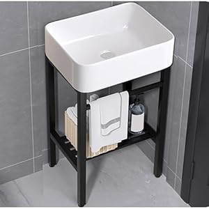 Dxiaov Delicate Life Waschbecken mit Metallgestell