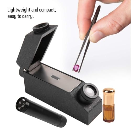 Kit de refractómetro profesional con aceite refractivo para identificar diamantes, moissanita y piedras preciosas