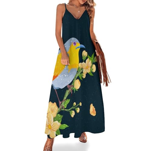 Robe de plage sans manches légère et respirante à coupe maxi fluide