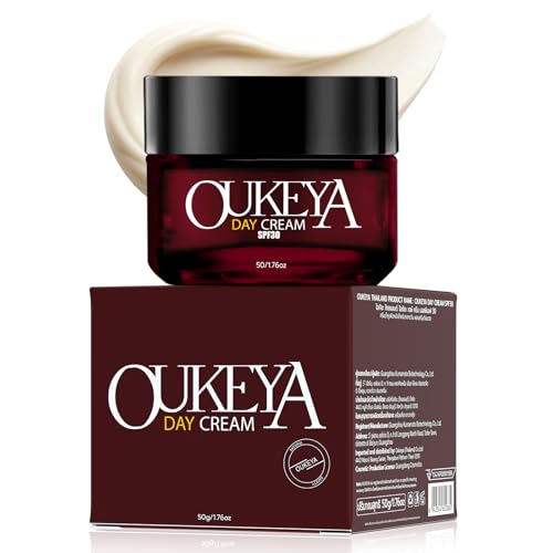 OUKEYA Crema de Día Facial SPF 30 con Niacinamida 3%, Vitamina C, Manteca de Karité y Ácido Hialurónico – Hidratante, Calmante y Textura Ligera, Apta para Pieles Sensibles, 50g