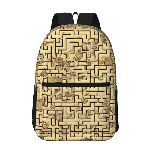Treasure Maze - Mochila de viaje para laptop, 17 pulgadas, para hombres y mujeres, trabajo, ocio, universidad, escuela secundaria, mochila