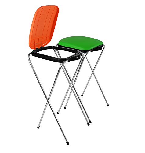 BigDean 2X Müllsackständer AutoFix ORANGE GRÜN 120L Mülleimer Müllbeutelständer Müllsackhalter Blauer Gelber Sack Automatik Öffnung - Image 3