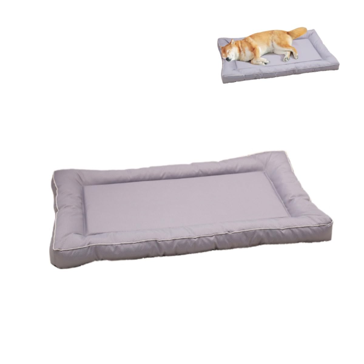 Dog Crate Mattress, Waterproof Soft Kennel Pads Large, Summer Pet Sleeping Mattress Kennel, Pet Bed for Small Medium Large Dogs and Cats (grey,110 x 65cm)
