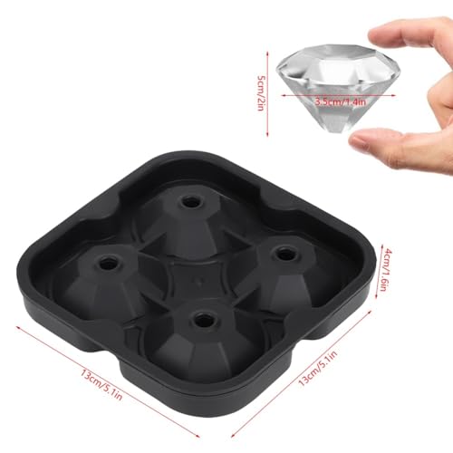 Molde para cubitos de hielo en forma de diamante con tapa miniatura 6
