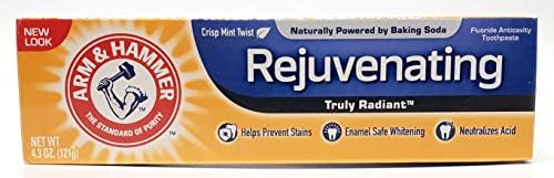 Arm & Hammer Truly Radiant Rejuvenating Whitening with Crisp Mint Twist, 4.3 oz each (Pack of 3)