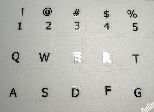 Pegatinas Transparentes para Teclado en Inglés US miniatura 3