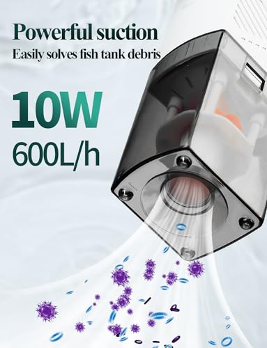 Image of UPETTOOLS Aquarium Internal Filter, 4 in 1 Fish Tank Filters Pump Sponge Filter Ultra Silent Adjustable Submersible Power Filter for Fish Tanks 5-30 Gallon, 160 GPH, 10W