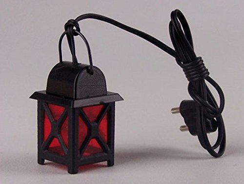 Laterne, roter Einsatz, Krippenbeleuchtung, mit 3,5 Glühbirnchen, für 3,5V Trafo Cover