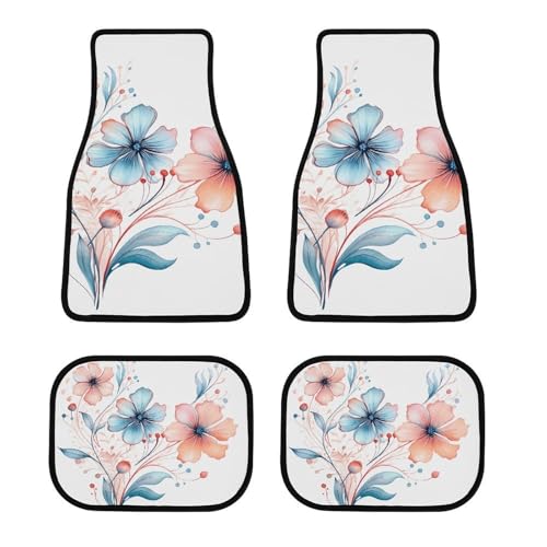 Tapis de voiture antidérapants à motif aquarelle pour protéger les camionnettes