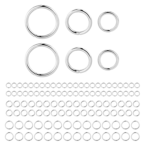 Sterling Silver Jump Rings for Jewelry Making 4mm 5mm 6mm 925 Sterling Silver Open Jump Rings for DIY?60 PCS?