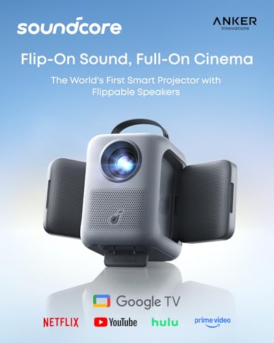 Image of Anker Nebula P1i Portable Projector with WiFi and Bluetooth by soundcore, Flippable Design,1080P FHD, 4K Support, 380 ANSI Lumens, Auto Focus /Keystone, All-Glass Lens, Built-in Speaker