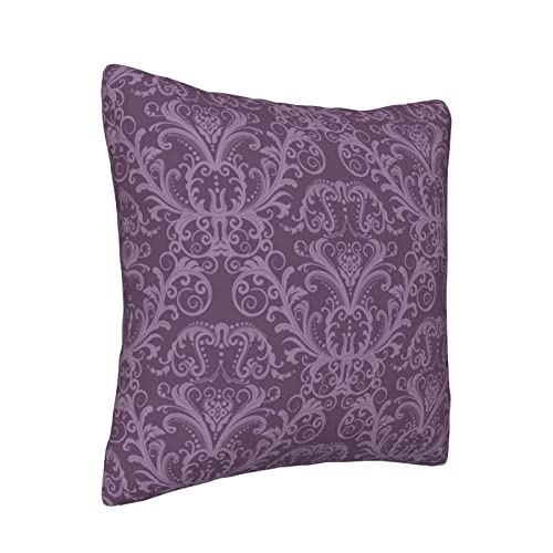 Housse de coussin velours côtelé violet imprimé grand format chic 50x50