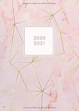  Wochenplaner 2020-2021: Juli 2020 bis Juni 2021, modernes Marble Cover Design mit rose-gold Pattern, Wochen- und Monatsplaner, 1 Woche auf 2 Seiten, 15x21 cm (Bürobedarf 2020-2021, Band 2)