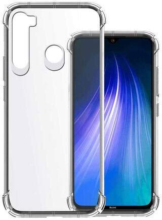 WE3PLUS Mobile Transparent Back Cover for Xiaomi/Mi/Redmi Note 8 | Shock Proof Phone Case | with Bumper Corner Protection (Transparent, Mi Note 8)