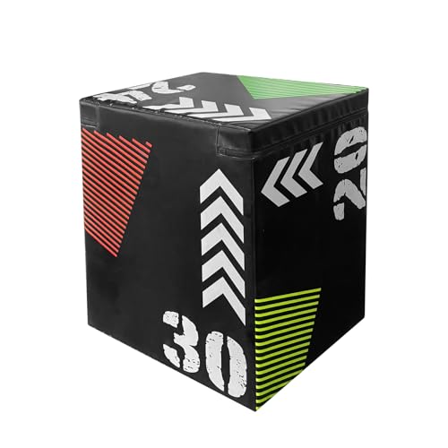 Mochalight Plyometric Jump Box, 3-in-1 Workout Jumping Boxes, 20/24/30 Inch Platform & Jumping Fitness Box with Non-Slip Base for Exercise, Home Gym, Stable & BodyTraining
