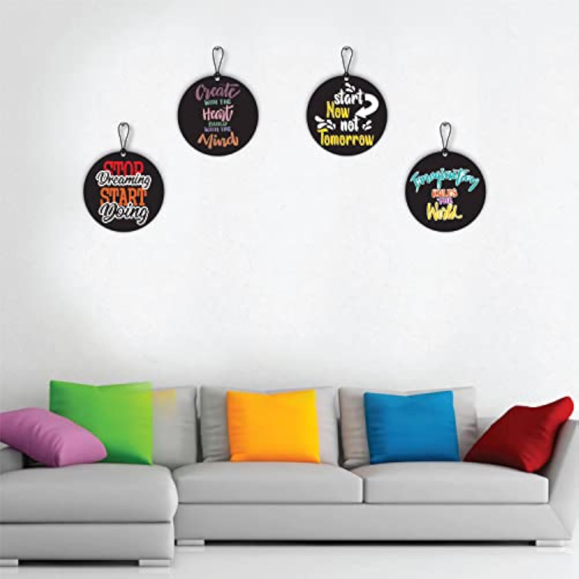 Inspirational Quotes MDF Wall Hanging Decor Plate