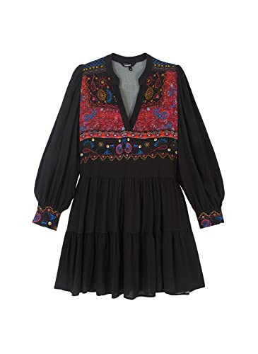 Desigual Vest_solsona Abito Casual, Nero, M Donna