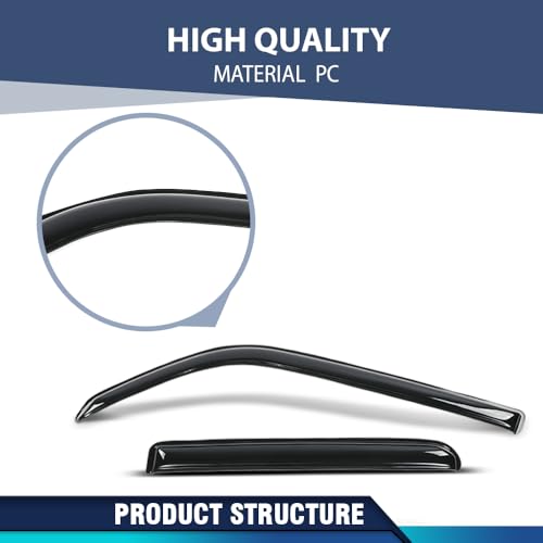 Image of PIT66 Outside Mount Vent Window Visor Window Deflectors 4 pcs
