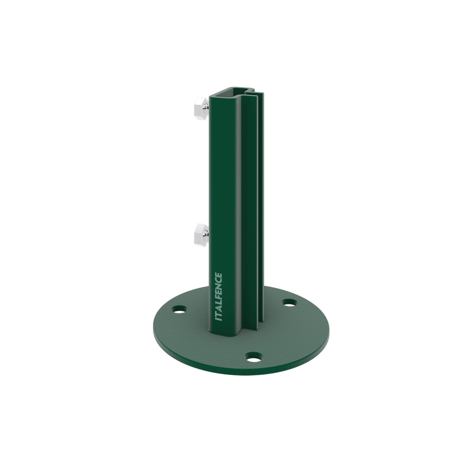 Supporto per palo a T 30x30mm da tassellare, plastificato verde [10 pezzi]