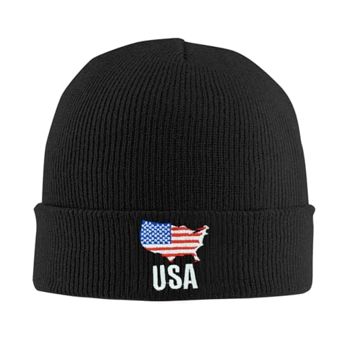 famliihw USA Embroidery Beanie Hat Winter Warm...