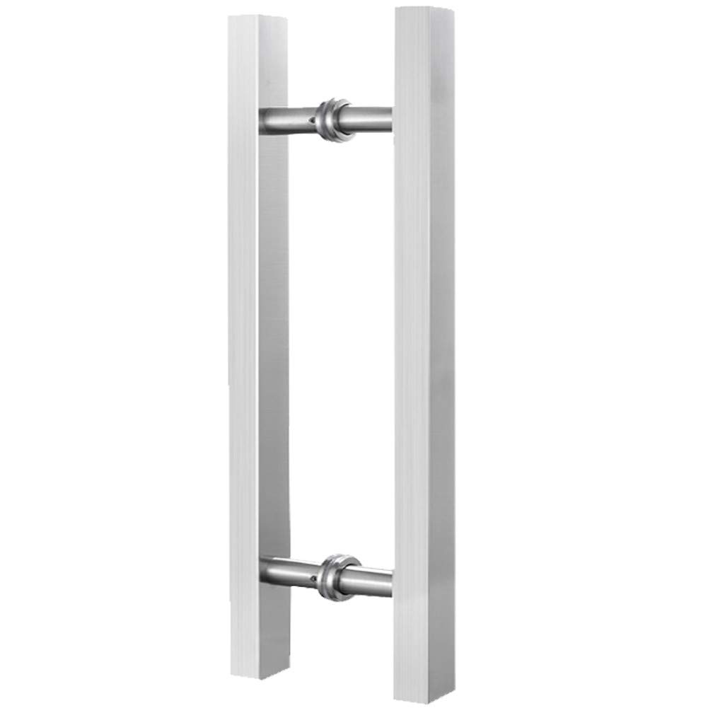 DFGHNBVC Modern Style Brushed Stainless Steel Barn Sliding Door Handle For Solid Wood/Glass Doors Commercial Grade Interior/Exterior Push Pull Handle Black Finish 1 Pack,Silver 1Pcs-800A