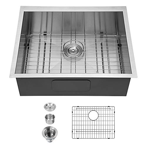 25 Bar Sink Undermount - Logmey Bar Prep Sink 18 Gauge Undermount Single Bowl Stainless Steel Kitchen Sink, 25X22 inch