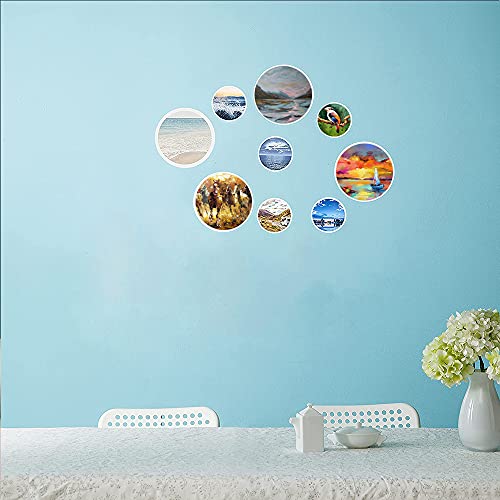 Image of 10 Pieces Clear Circle Acrylic Sheet, 1 /8 inch Thickness, 3.5 Inch Plexiglass Circle Acrylic Disc Transparent Round Acrylic Blank Sign for Name Cards, Cricut Cutting, Painting and DIY Projects
