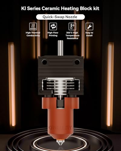 Image of Creality Official K1 Max /K1C /K1 SE /K1 Upgrade Ceramic Heating Block Kit, Unicorn Quick-swap Nozzle Kit, K1 Max High-Speed Printing Hotend Kit, Supports 300C High Temperature (Terminal Without Buckle)