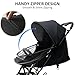 2-in-1 Stroller Cover, Baby Mosquito Net for Stroller with Sun Shade, Stroller Accessories - UV Protection & Breathable 3D Mesh with Two-Way Zipper, Universal Fit Most Stroller