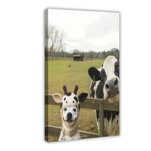 Impression sur toile animal de la ferme : tableau déco de 61x91,4 cm