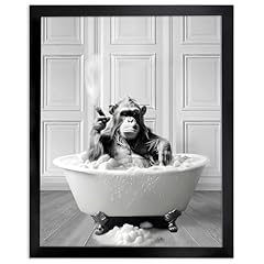 Chimpanzee in bathtub