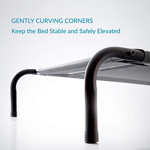 Bedsure Medium Elevated Cooling Outdoor Dog Bed - Raised Dog Cots Beds For Medium Dogs, Portable Indoor & Outdoor Pet Hammock Bed With Skid-Resistant Feet, Frame With Breathable Mesh, Grey, 43 Inches #TOP2