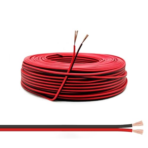 Wonvify Fils Électrique Cable Électrique 22AWG 10M Extension 2pin Fil 2 Couleurs Câble Rouge/Noir En Cuivre Étamé, DC 18 Gauge Flexible Fil De Raccordement Câble pour LED Ruban Lampe Bande Éclairage