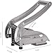 Chip Cutter Potato Chipper Cutter with 2 Size Blades(1/2 and 1/3 Inch), Professional French Fry Cutter, Non-Slip Suction Base, Stainless Steel Chip Maker Cutter Potato Cutter