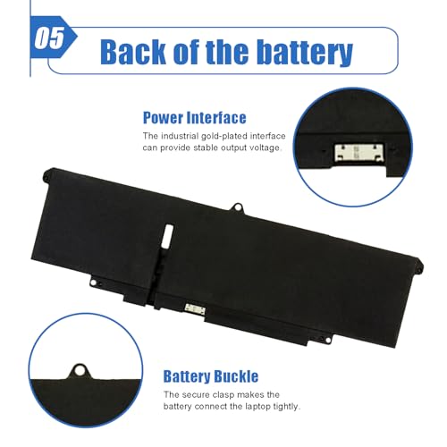 Image of 57Wh WW8N8 Laptop Battery Replace for Dell Latitude 7340 7350 7440 7450 7640 7650 Series 66DWX 86D0Y FH97R 0HYH8 0CTJJ6 11.4V 4878mAh