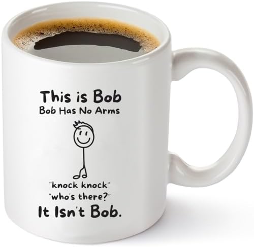 This Is Bob Funny Stickman Figure Coffee Mug - Bob Has No Arms Ad...
